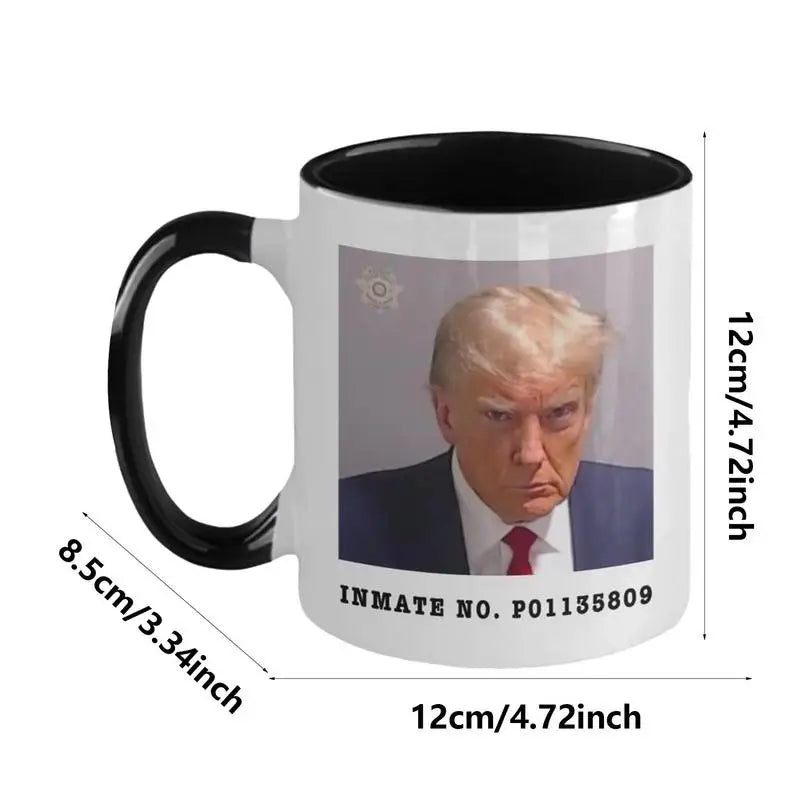 Donald Trump Cup Trump Mugshot Cup Ceramic Coffee Tea Mug Donald Trump 2024 Campaign Mugs Gift Christmas Drinkware Handgrip